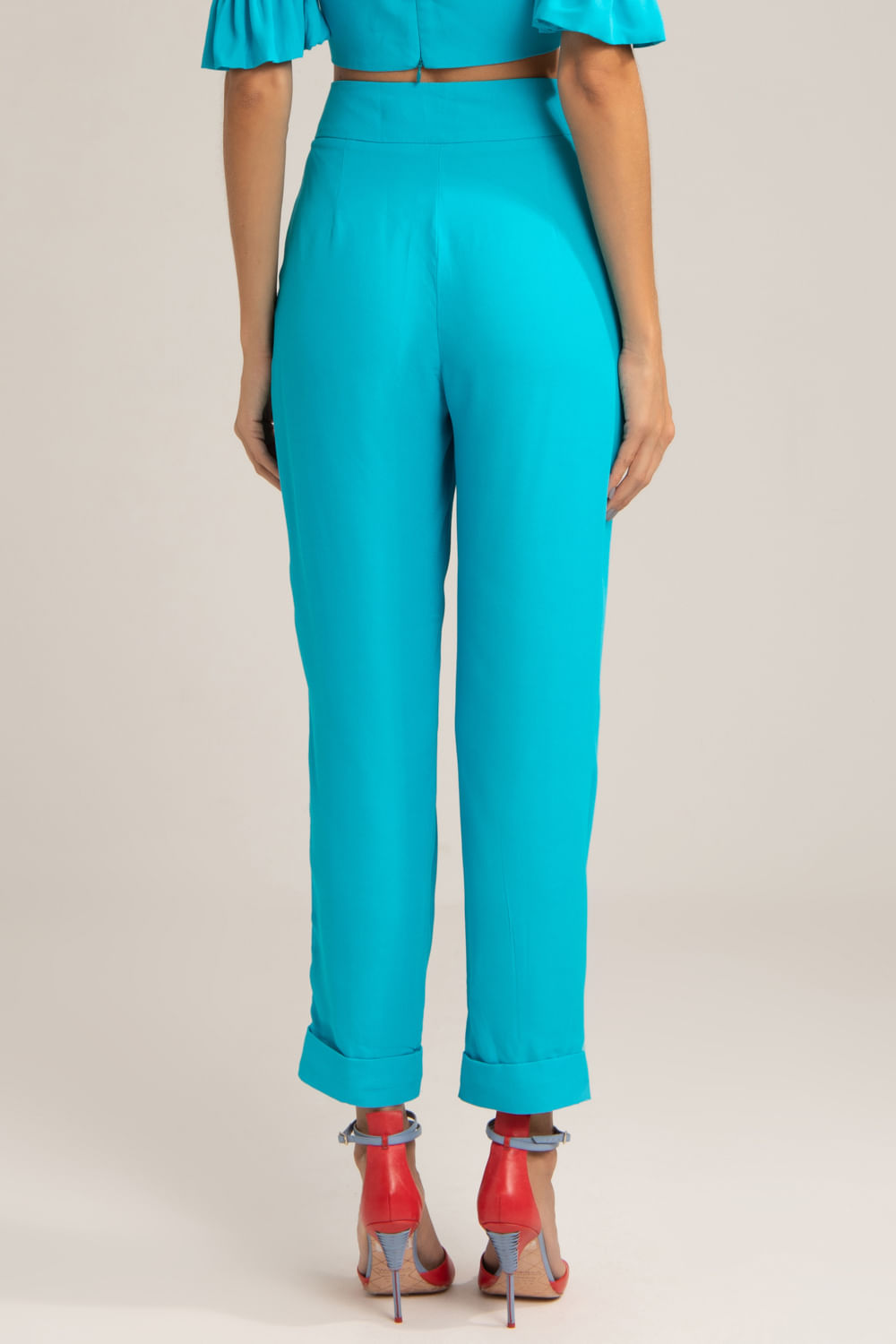 CALÇA CREPE 80´S AZUL