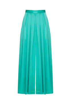Calça ampla cetim slip azul