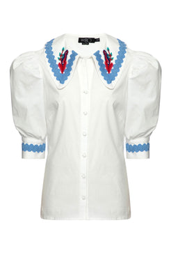 CAMISA TRICOLINE RETRÔ OFF WHITE