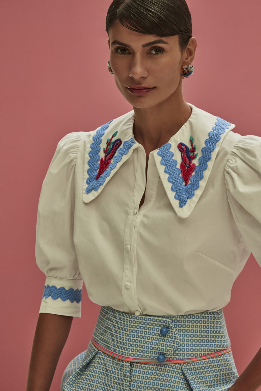 CAMISA TRICOLINE RETRÔ OFF WHITE