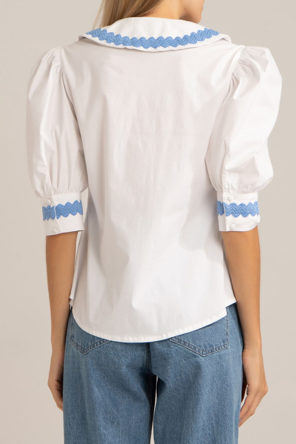 CAMISA TRICOLINE RETRÔ OFF WHITE