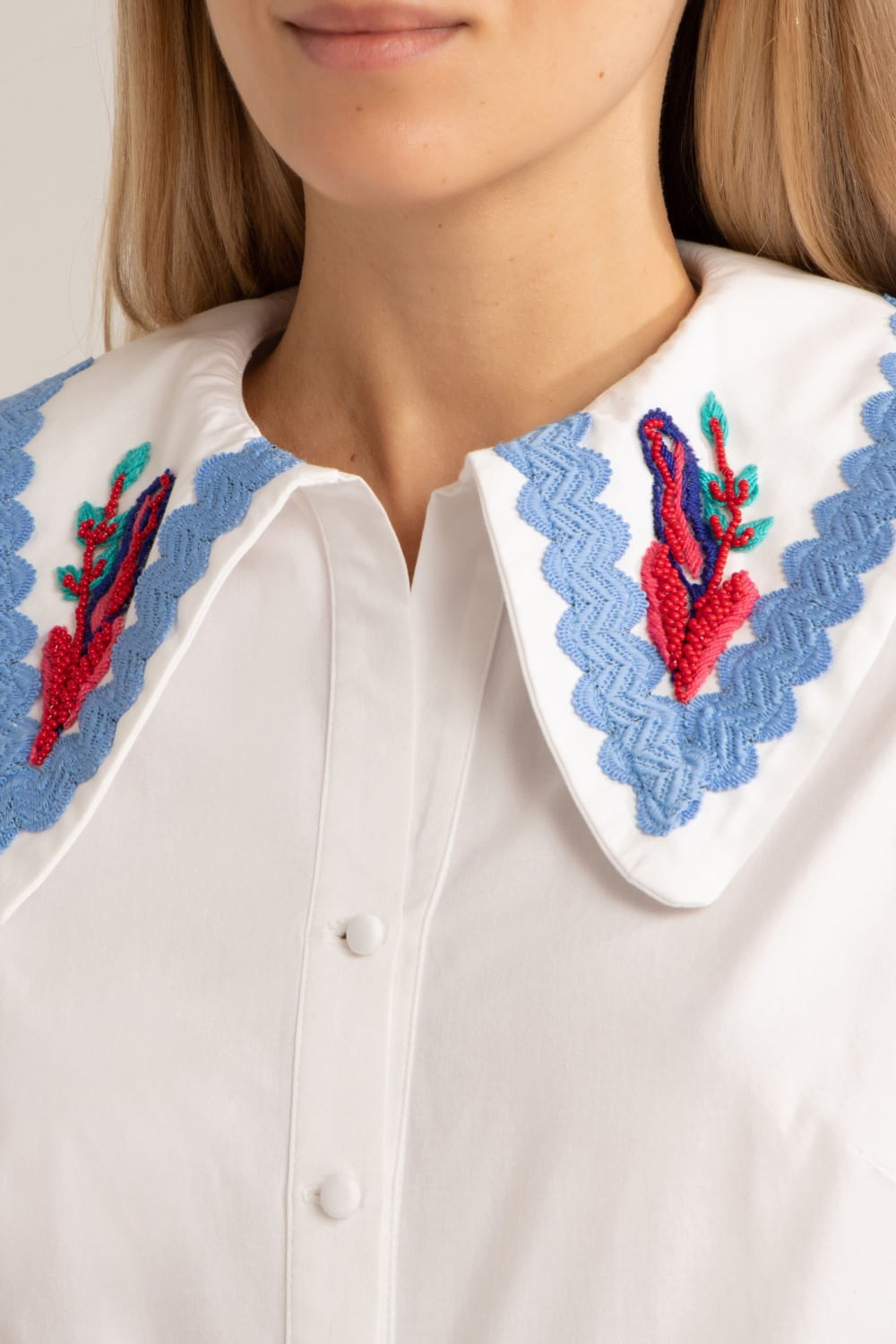 CAMISA TRICOLINE RETRÔ OFF WHITE