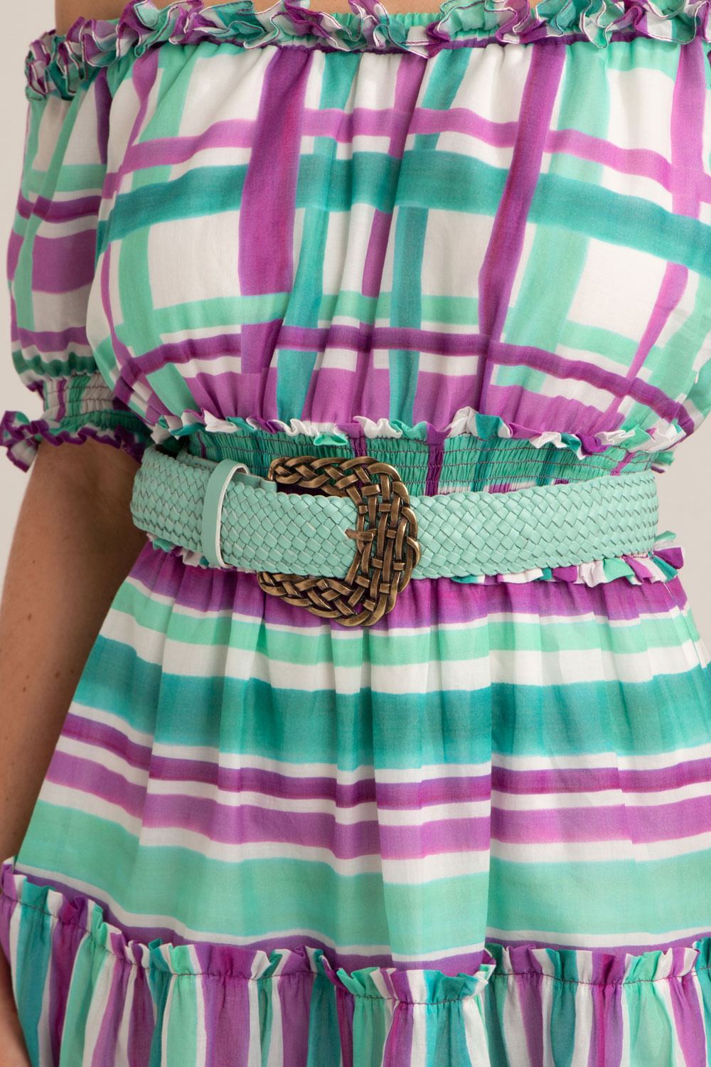 CINTO TRAMA AZUL CLARO