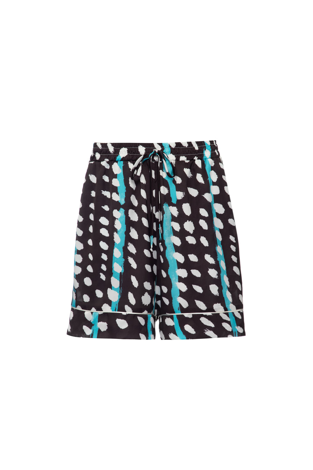 PIJAMA CURTO DOTS STRIPES PRETO