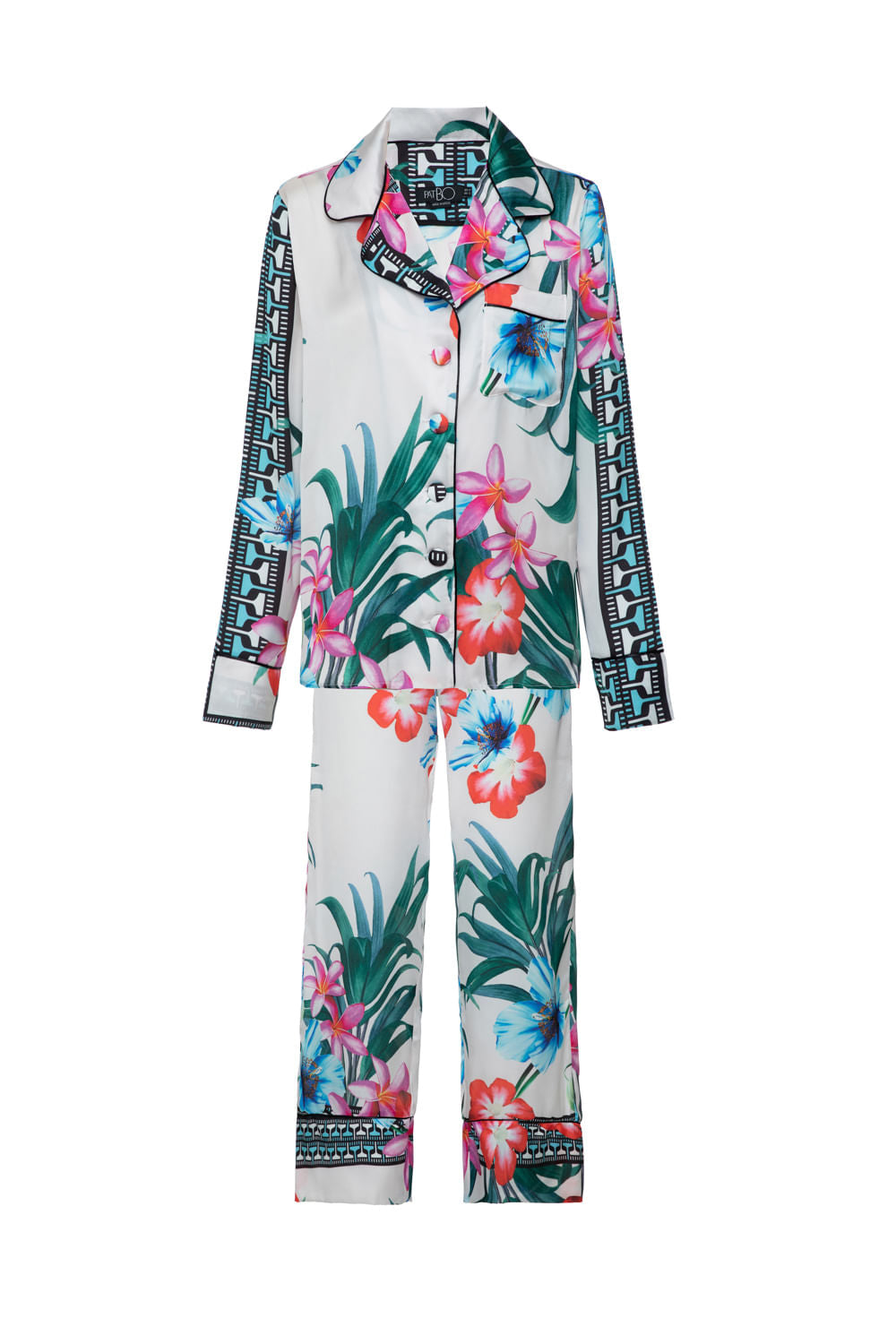 PIJAMA LONGO POPPY FLOWER OFF WHITE