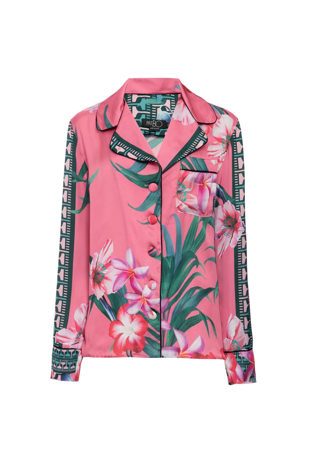 Pijama longo poppy flower pink