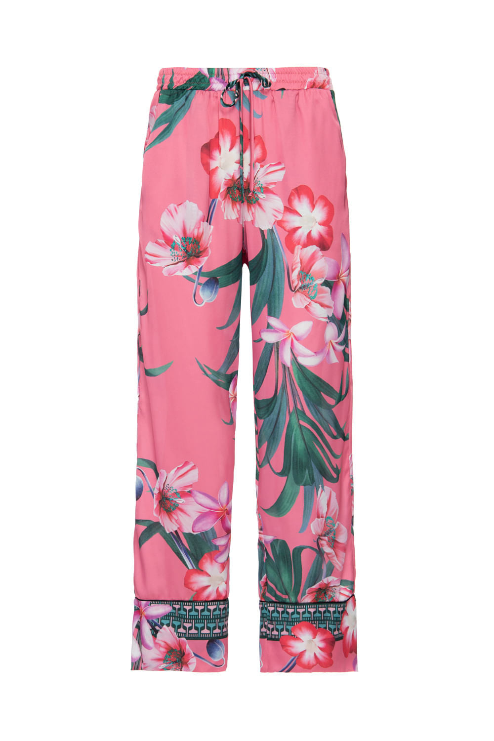 Pijama longo poppy flower pink