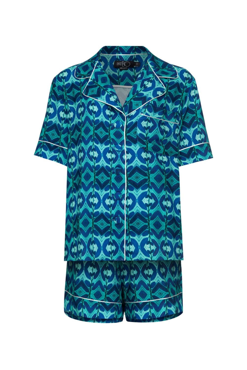 PIJAMA CURTO MARANTA AZUL