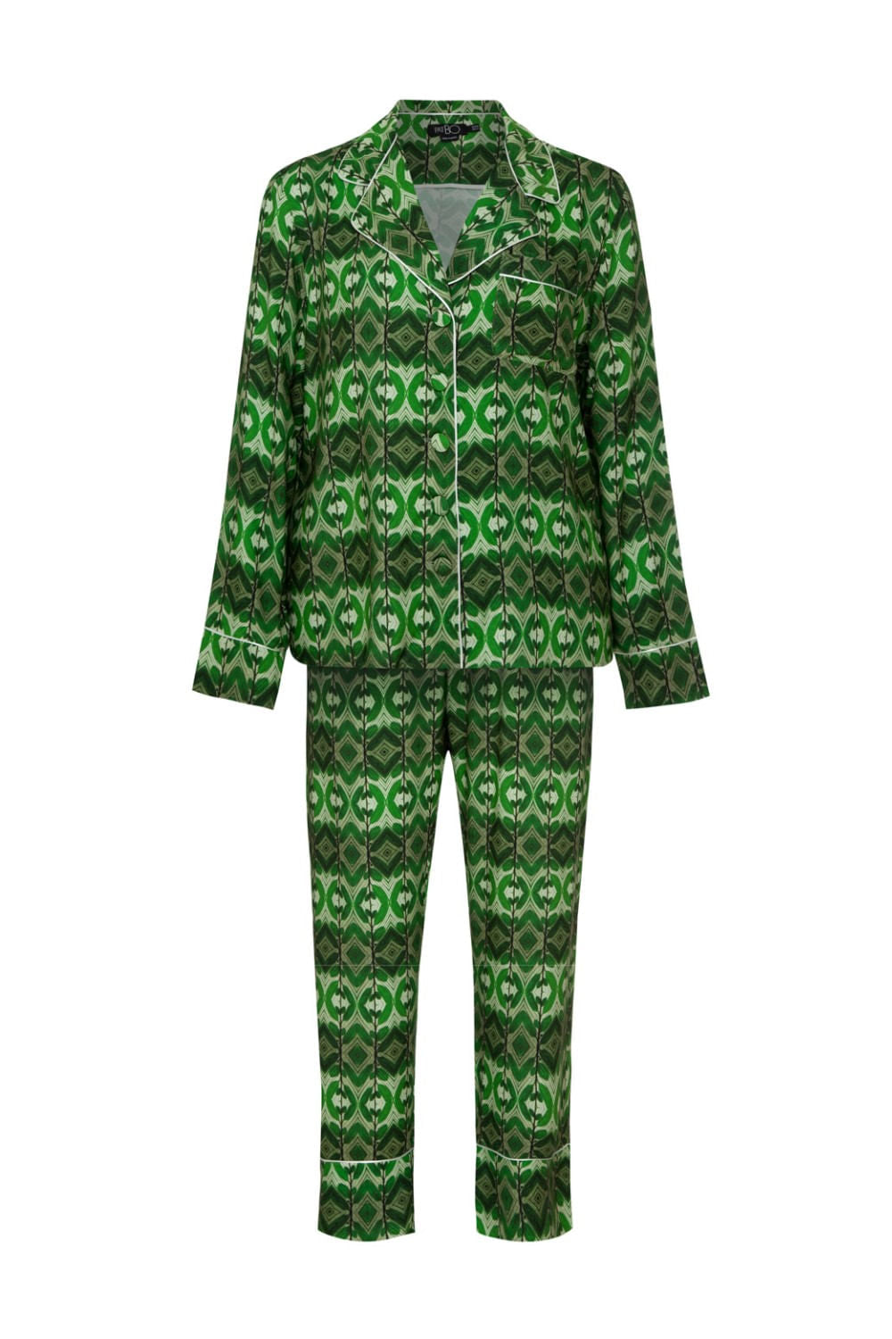 Pijama longo maranta verde