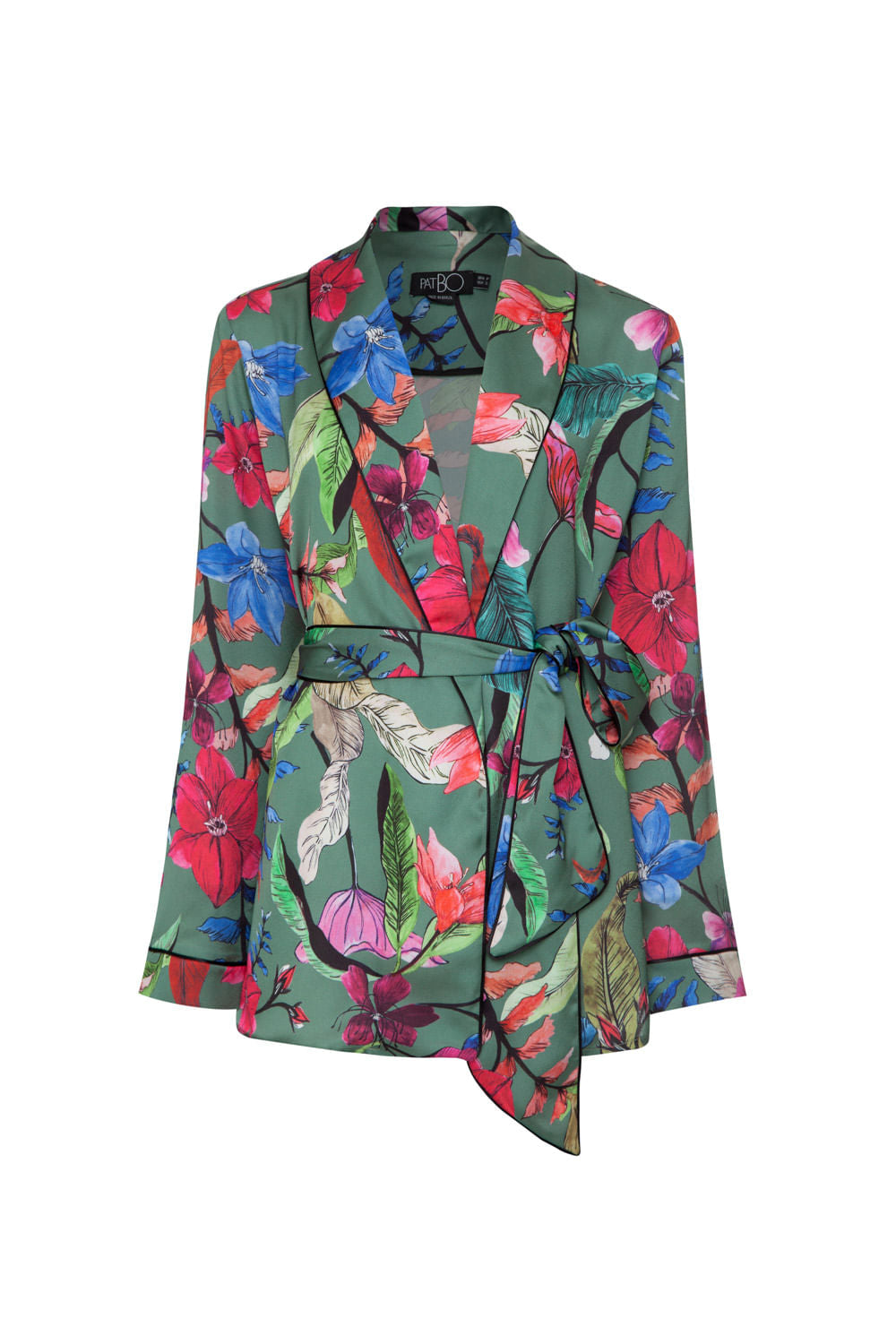 PIJAMA LONGO COM KIMONO PATBO V22 VERDE