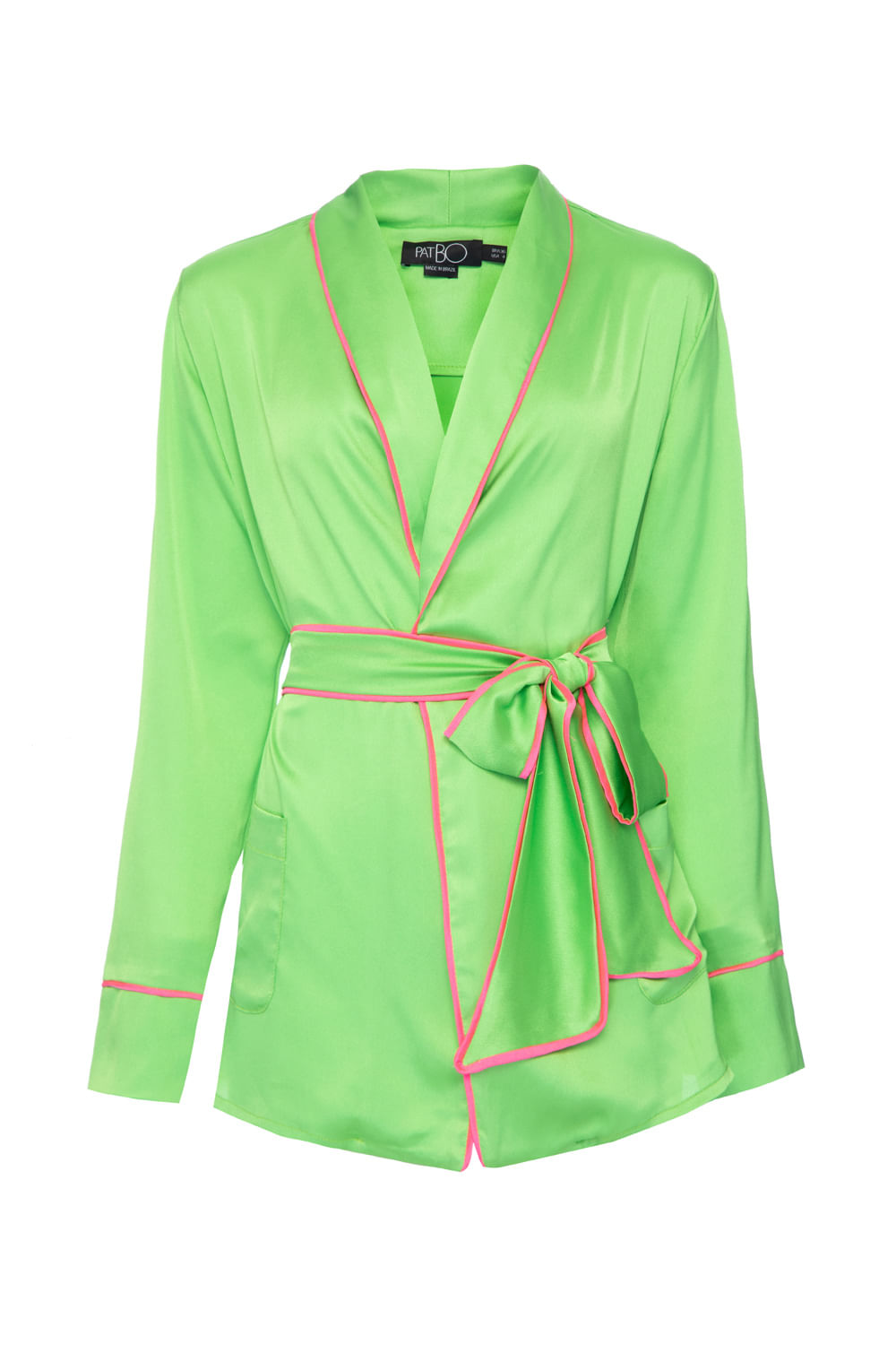 Pijama longo kimono mari saad verde