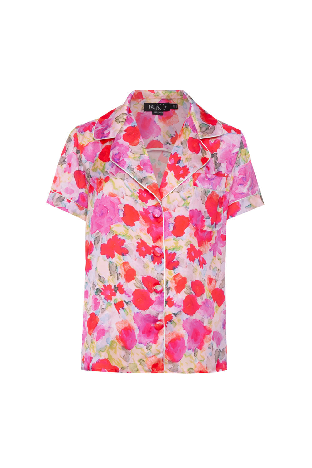 PIJAMA CURTO ROSES MARI SAAD PINK