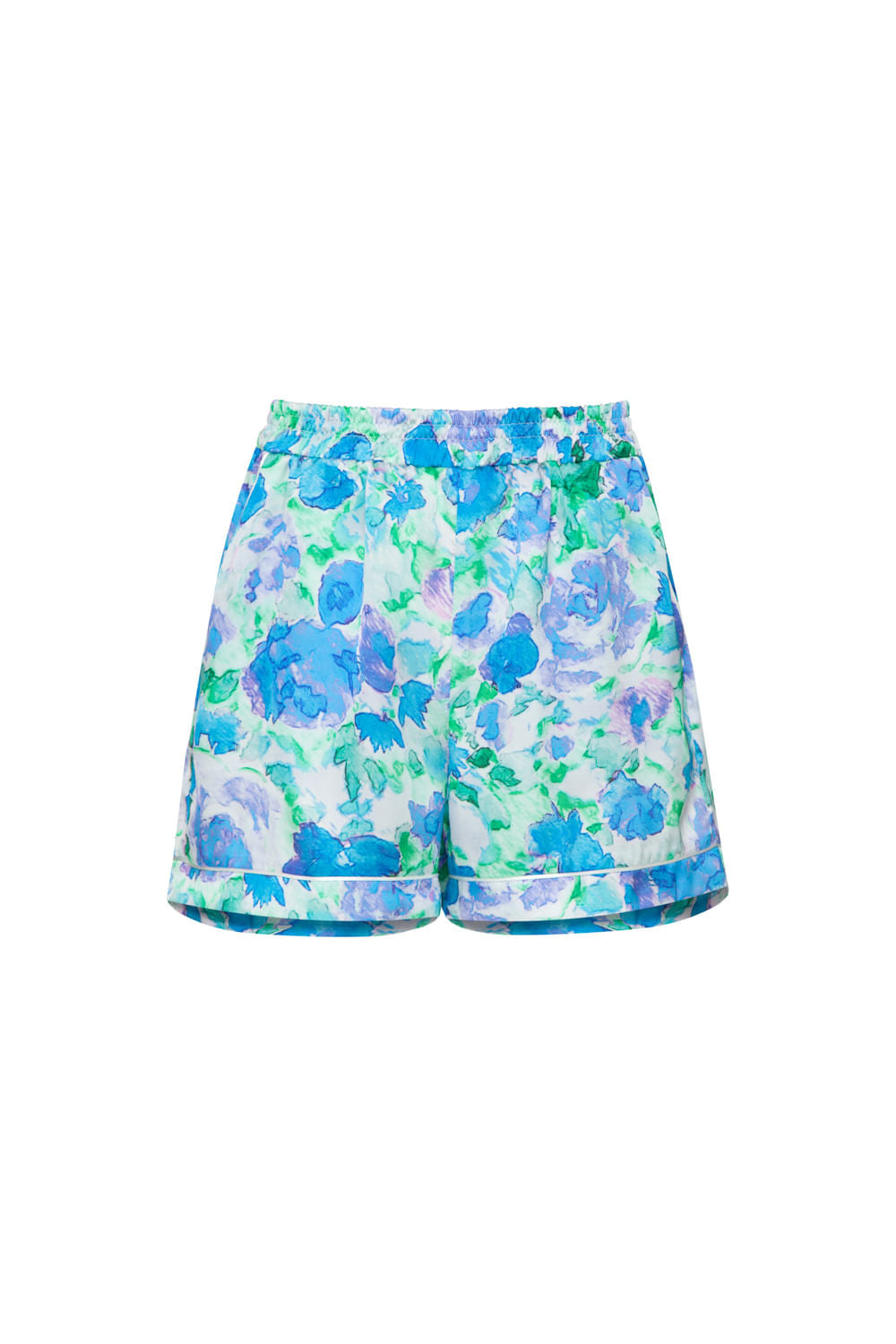 Pijama curto roses mari saad azul
