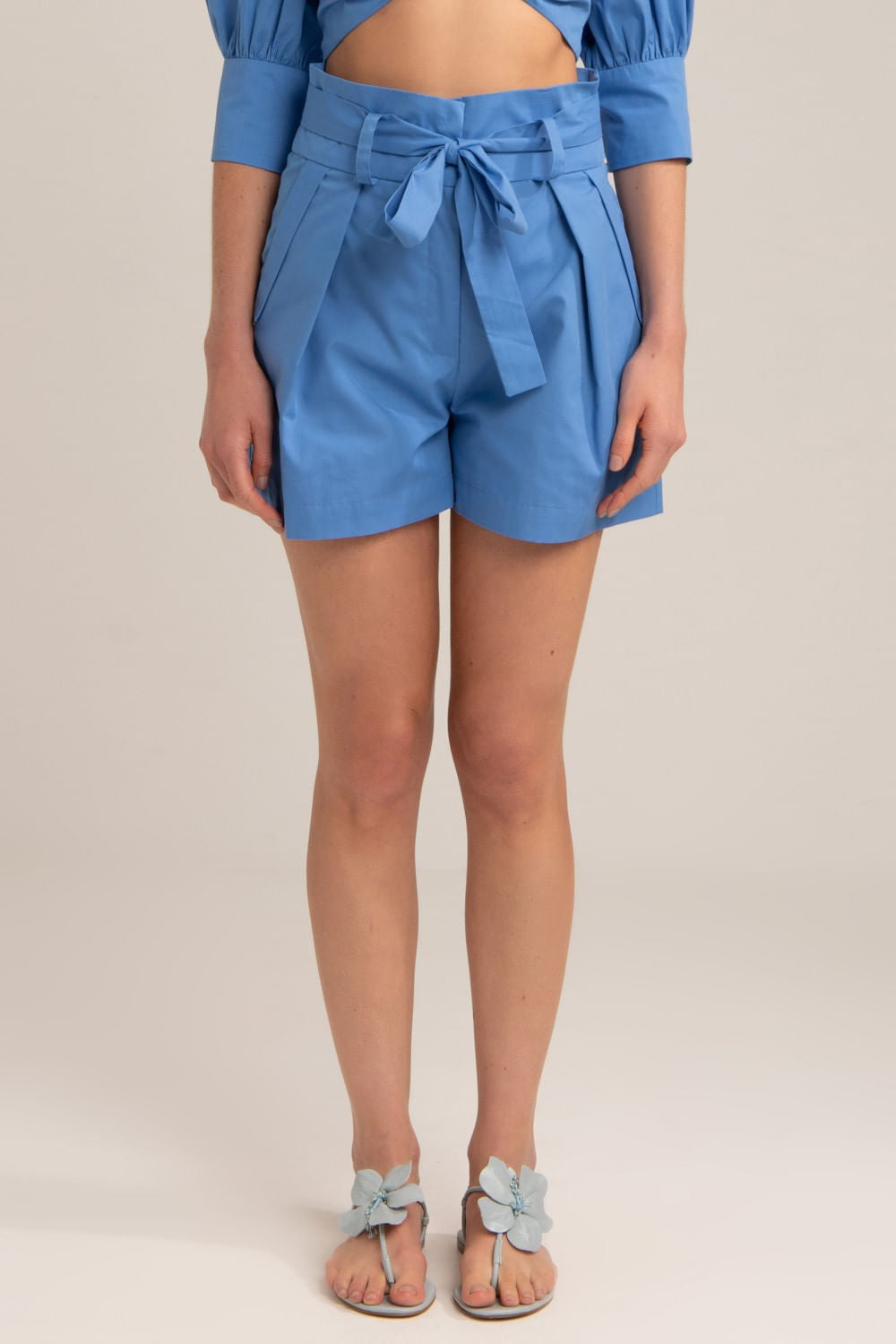 SHORT CLOCHARD TRICOLINE RETRÔ AZUL ESCURO