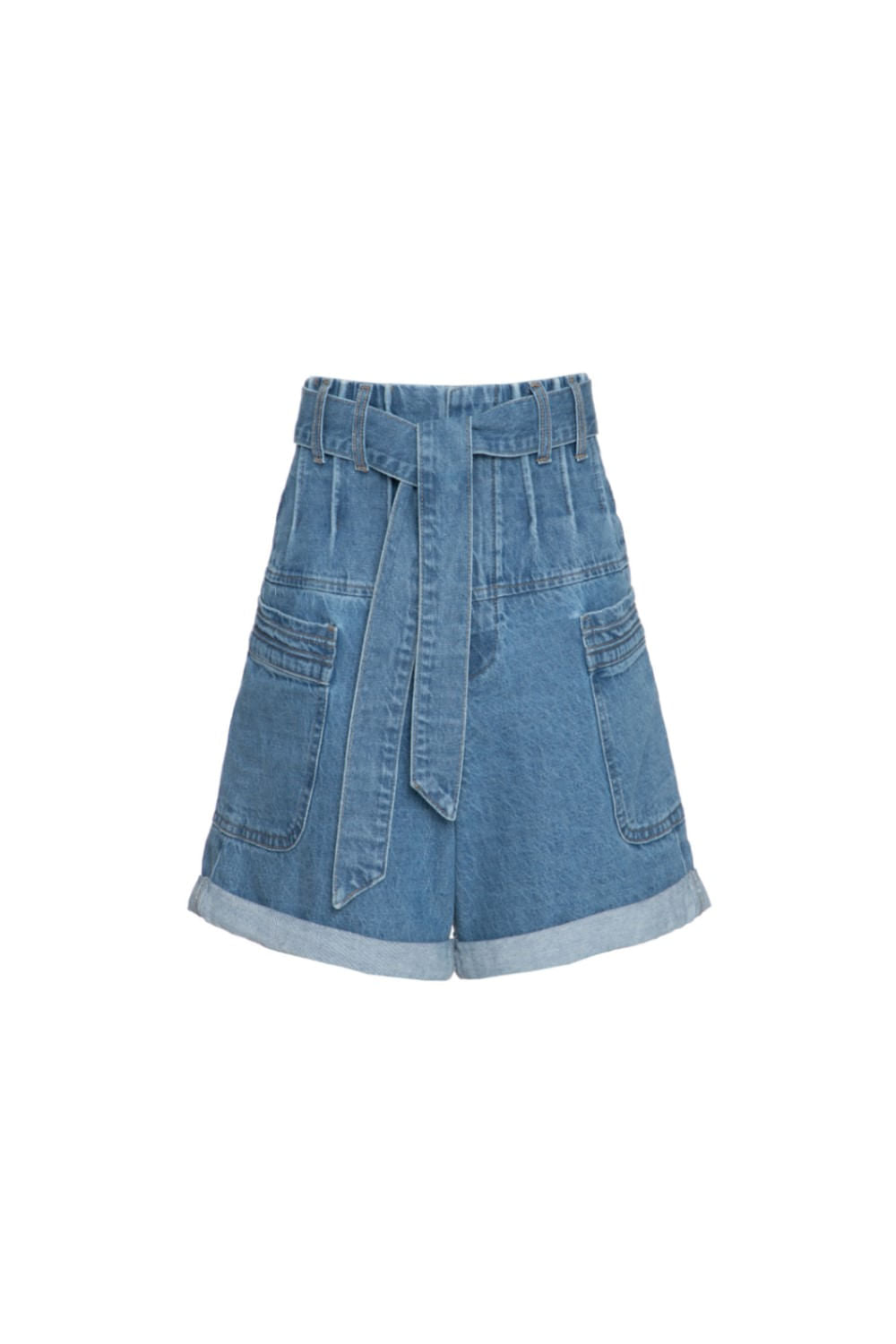 SHORT FAIXA DENIM AZUL