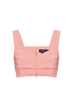 Top cropped eletric rosa