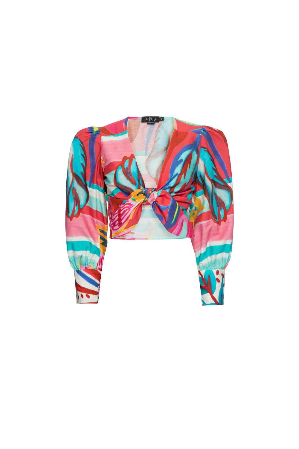 TOP CROPPED ARTSY LILY VERMELHO