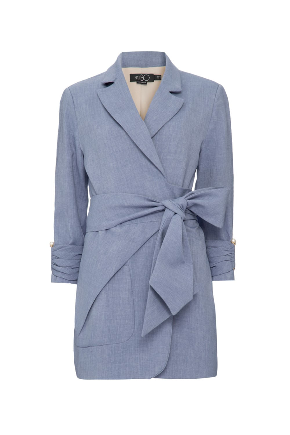 VESTIDO CURTO BLAZER MINIMAL AZUL