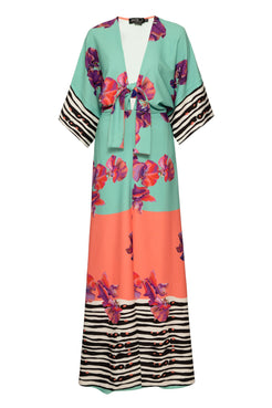 Vestido longo pois de senteur verde