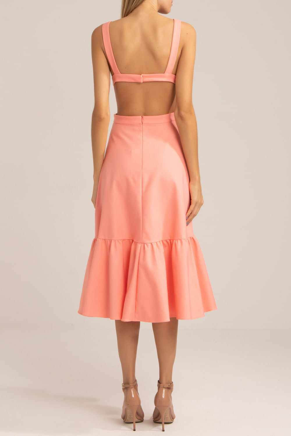 Vestido bordado eletric rosa