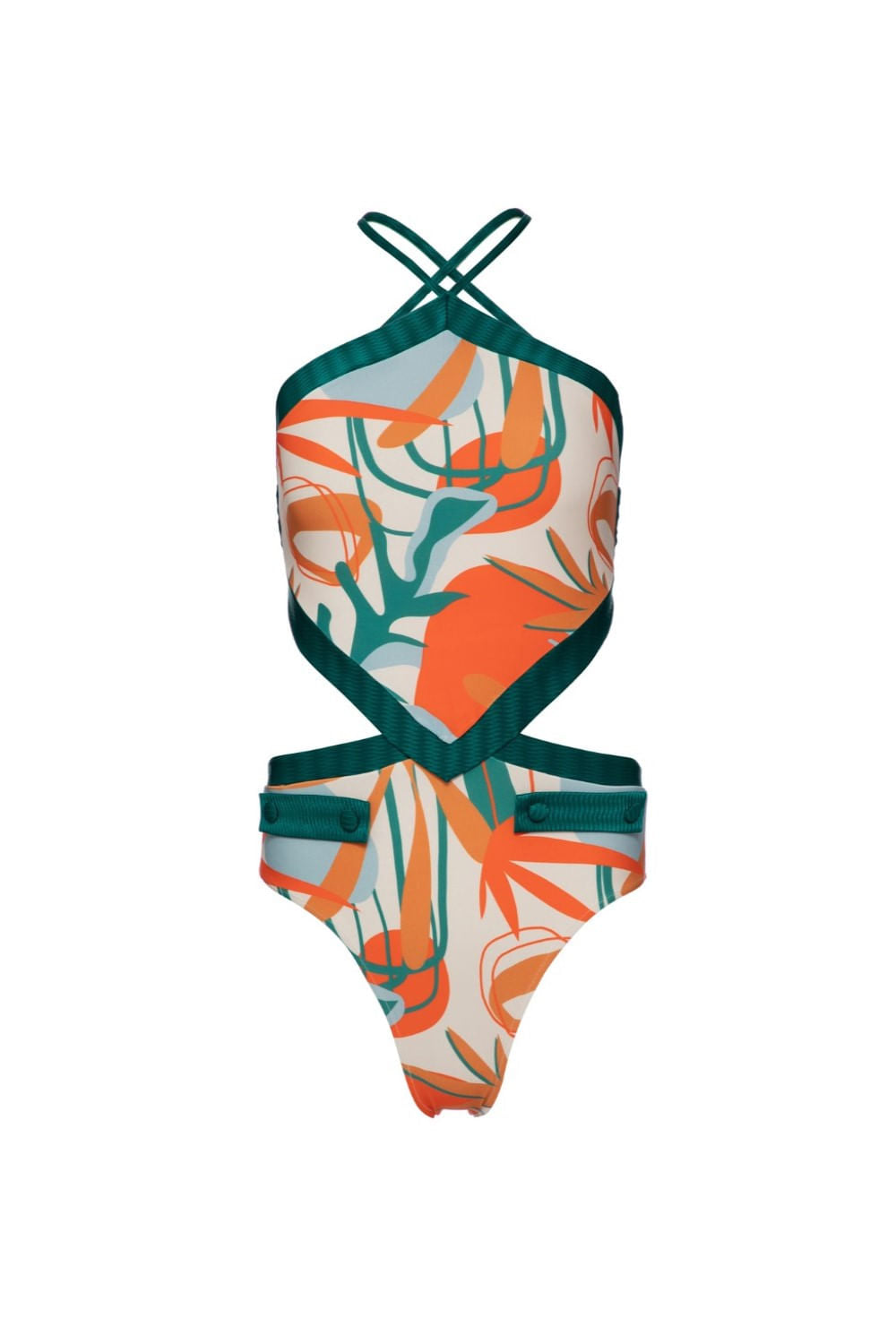 BODY RECORTES MODERNISTA LARANJA