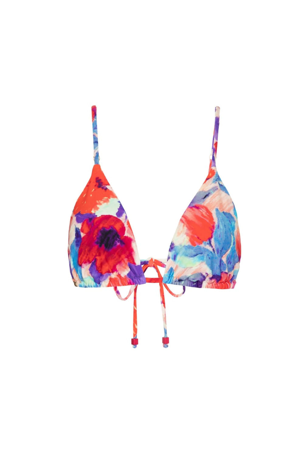 TOP BIQUÍNI FLORAL VIOLET VERMELHO