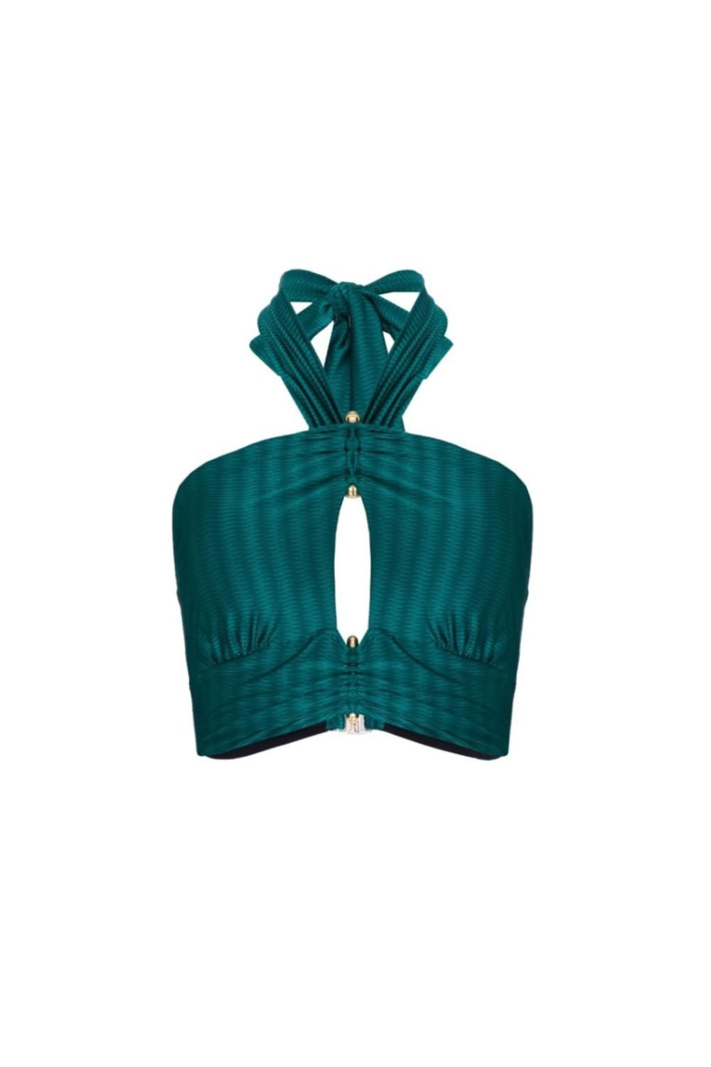 TOP BIQUÍNI RECORTE ZIG ZAG VERDE