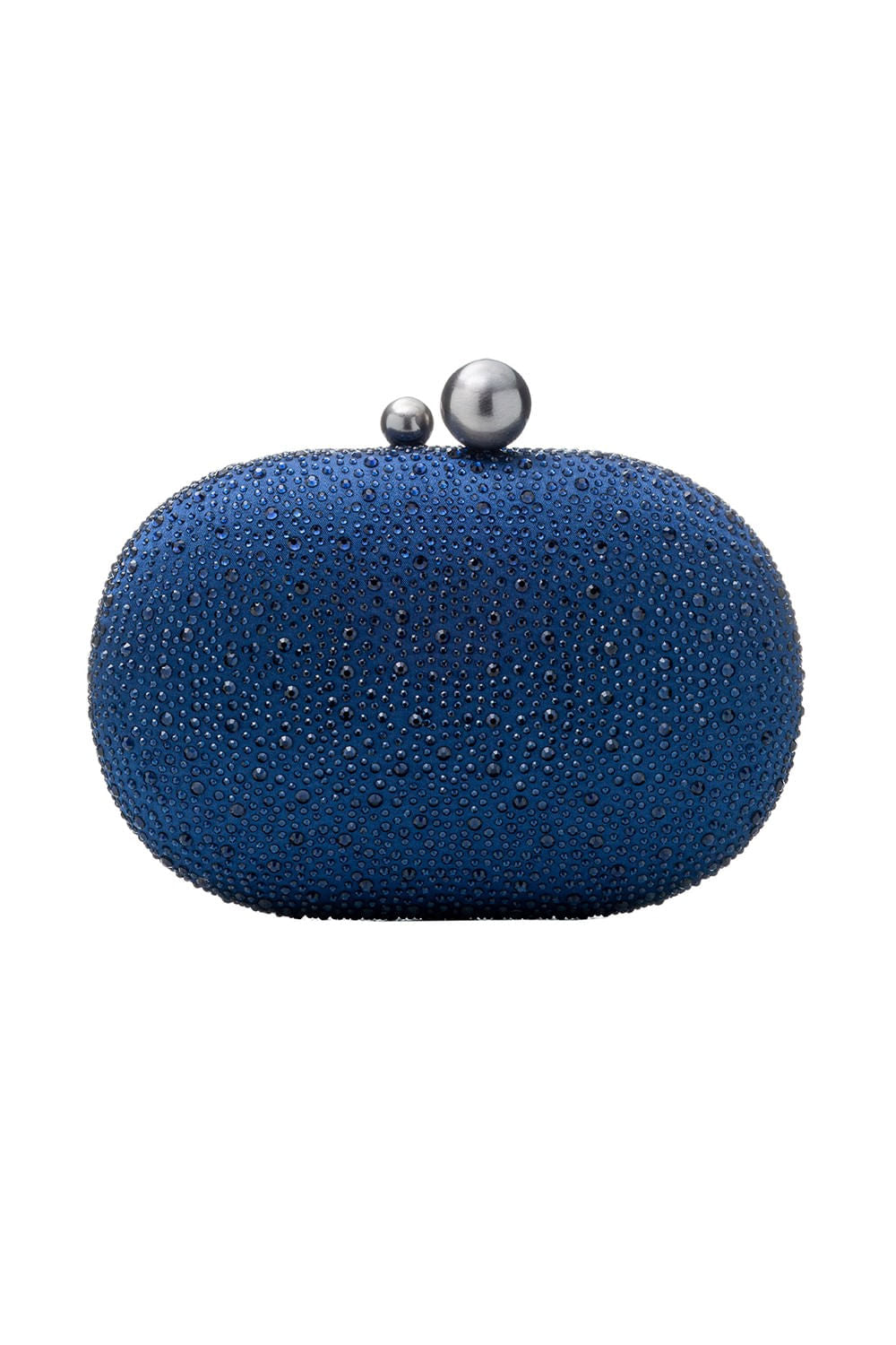BOLSA CLUTCH CRISTAIS OVAL AZUL