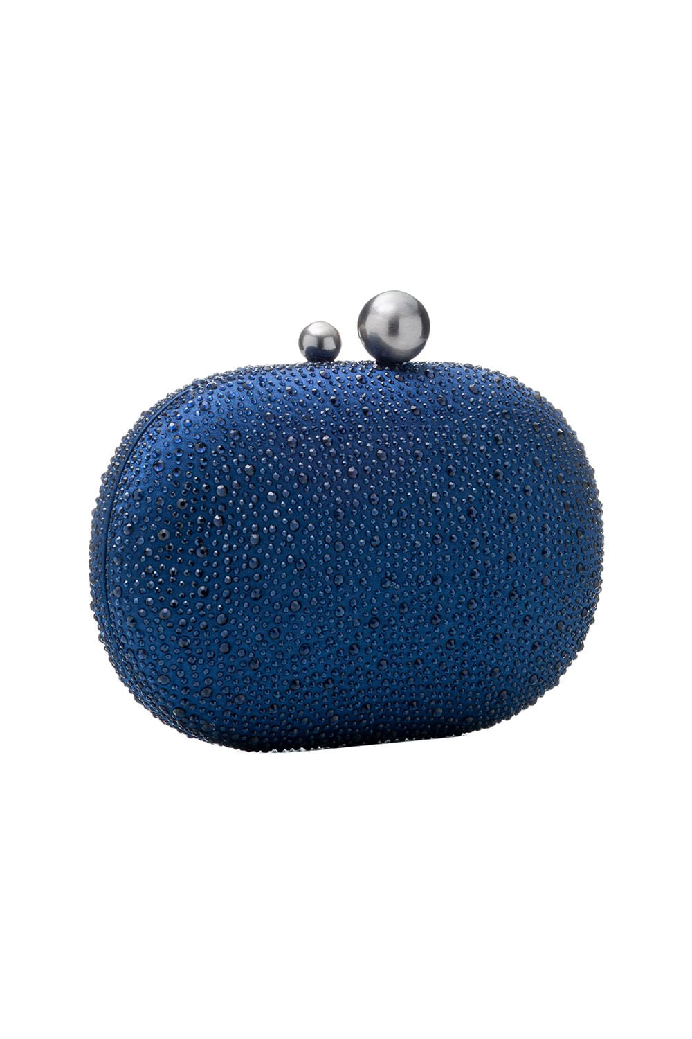 BOLSA CLUTCH CRISTAIS OVAL AZUL