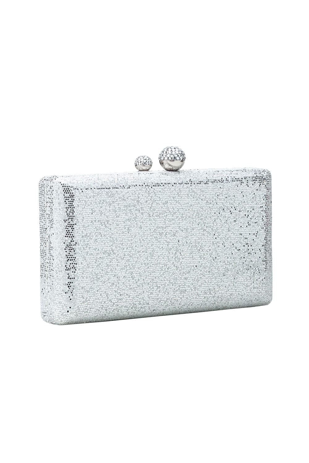 BOLSA CLUTCH BRILHO RETANGULAR PRATA