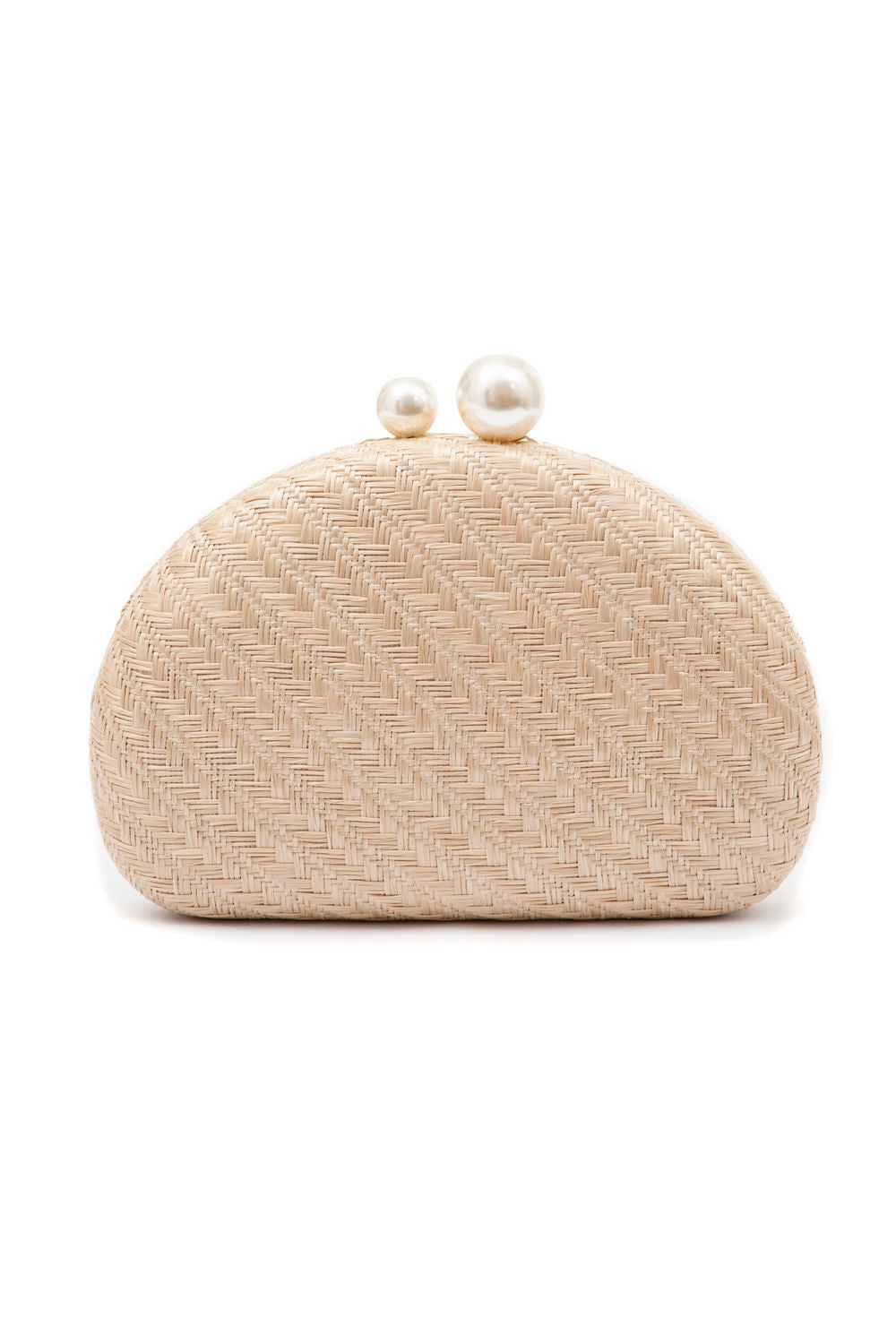Bolsa clutch abaulada alça resina natural