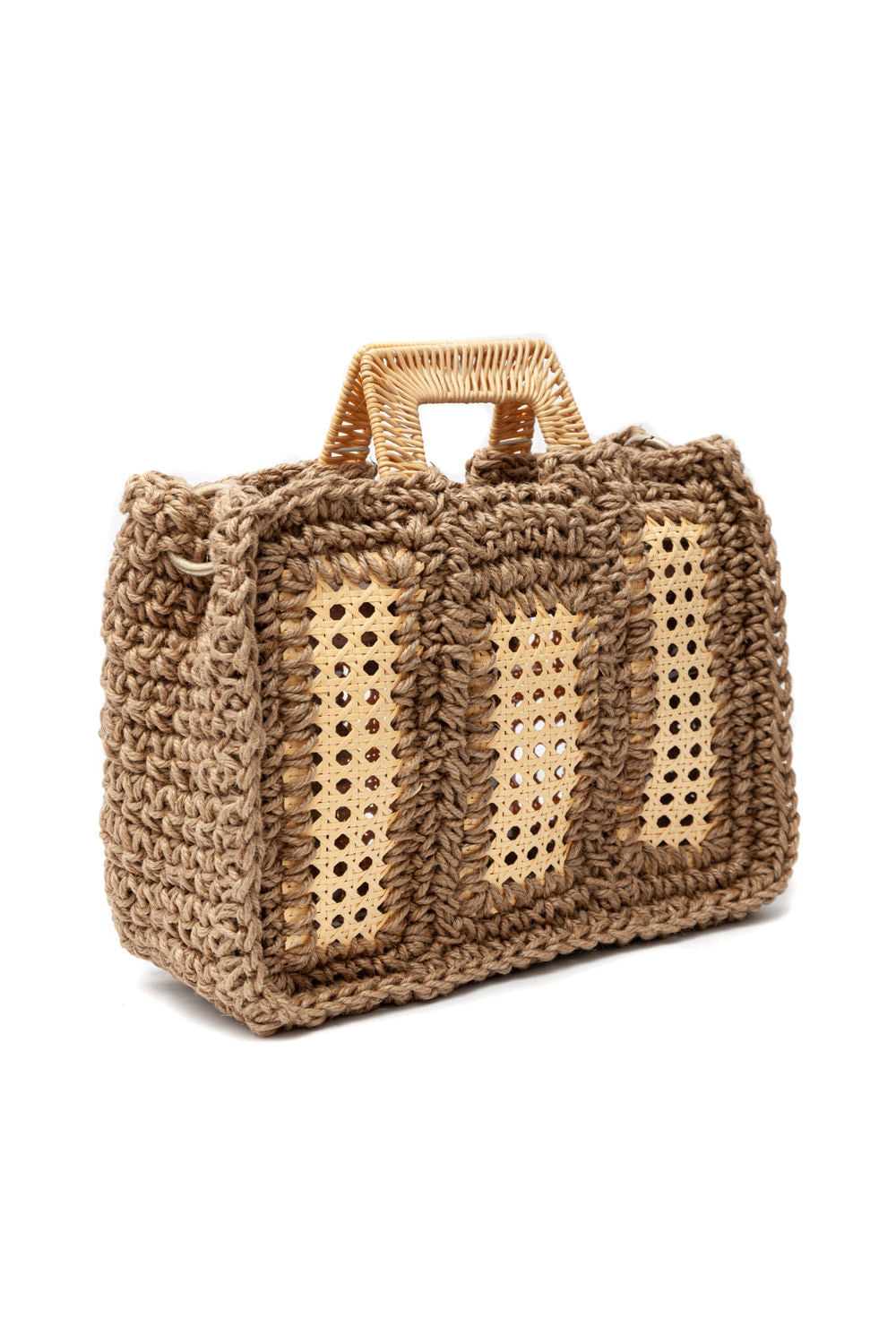 MAXI BOLSA CROCHÊ SISAL ALÇA RATTAN NATURAL