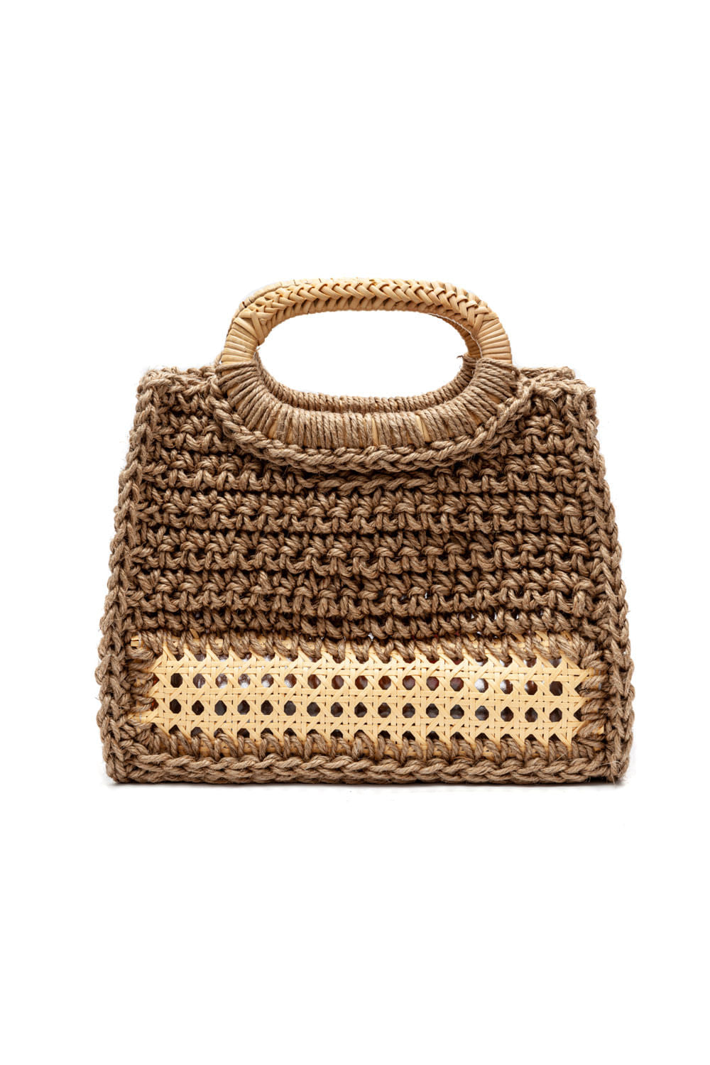 BOLSA TOTE CROCHÊ SISAL ALÇA RATTAN NATURAL