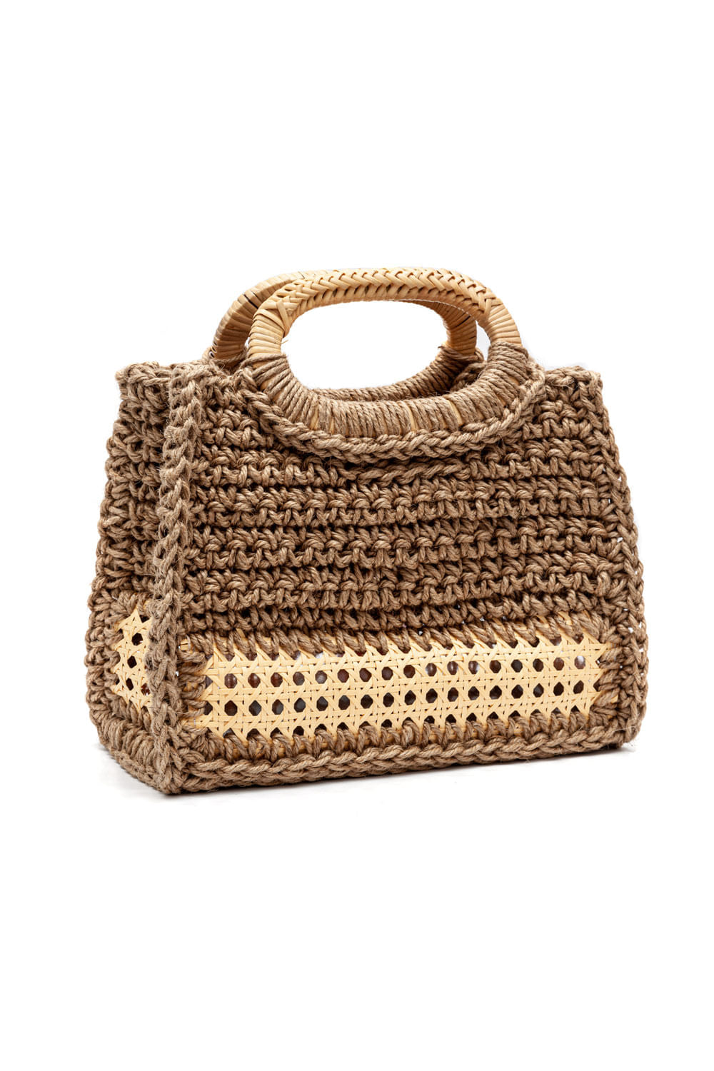 BOLSA TOTE CROCHÊ SISAL ALÇA RATTAN NATURAL