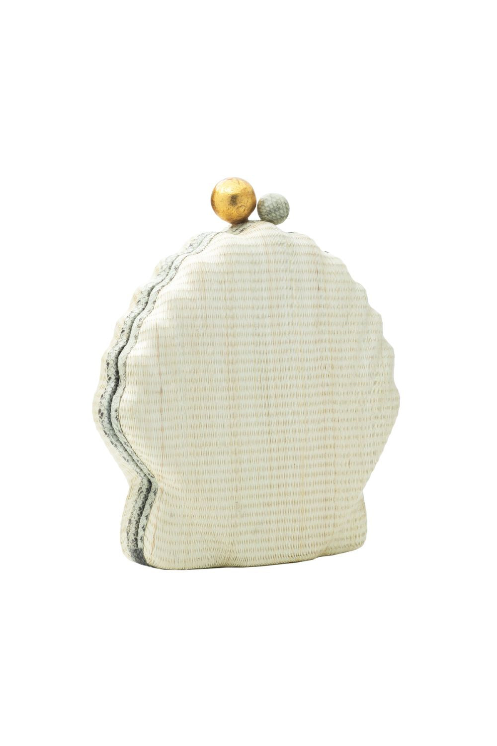 BOLSA CLUTCH CONCHA RÁFIA NATURAL