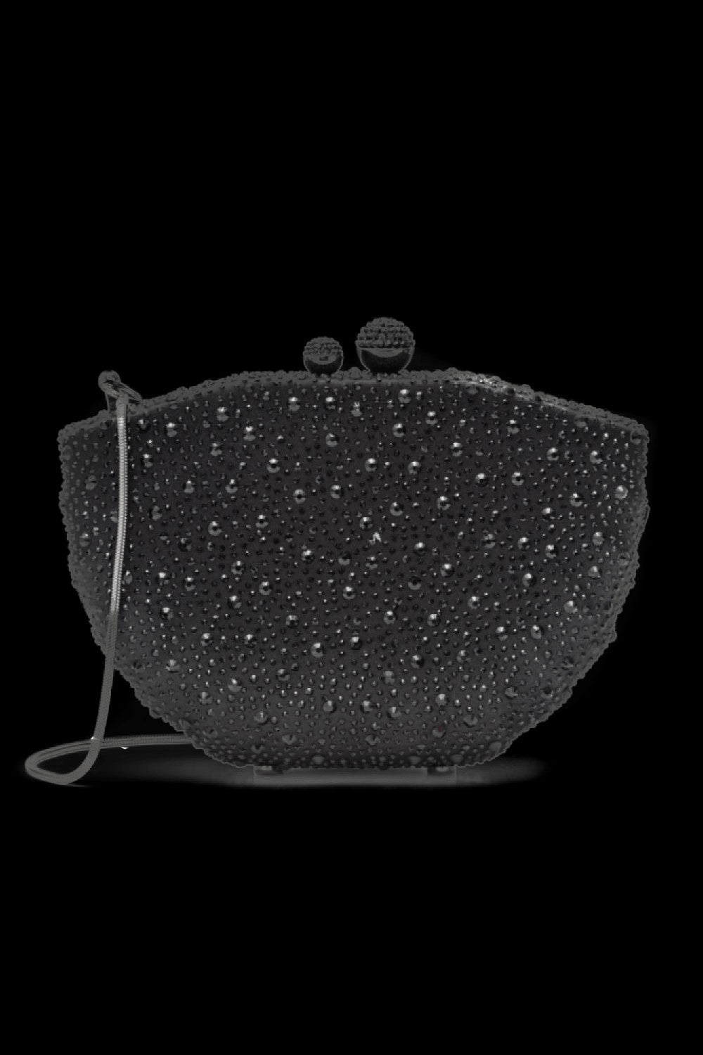 CLUTCH CETIM CRISTAIS CONCHA PRETO