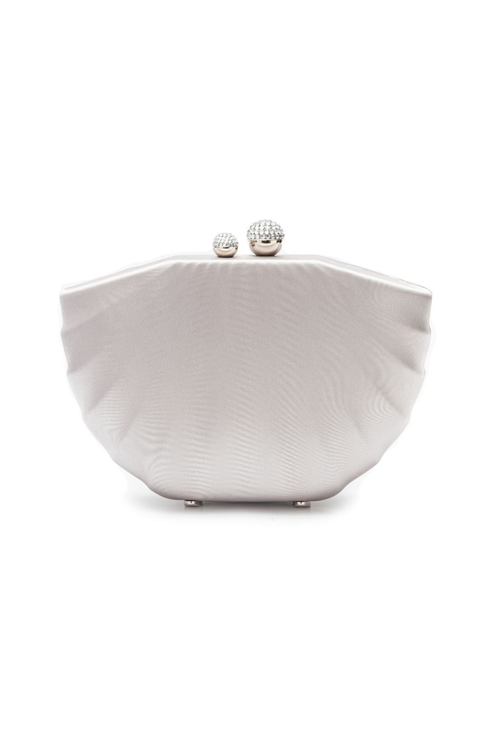 BOLSA CLUTCH CETIM CONCHA PRATA