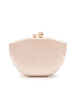 BOLSA CLUTCH CETIM CONCHA NUDE