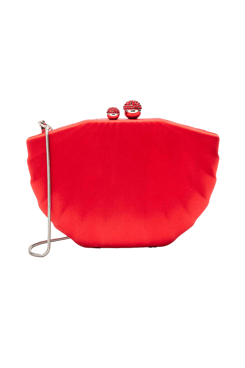 BOLSA CLUTCH CETIM CONCHA VERMELHO