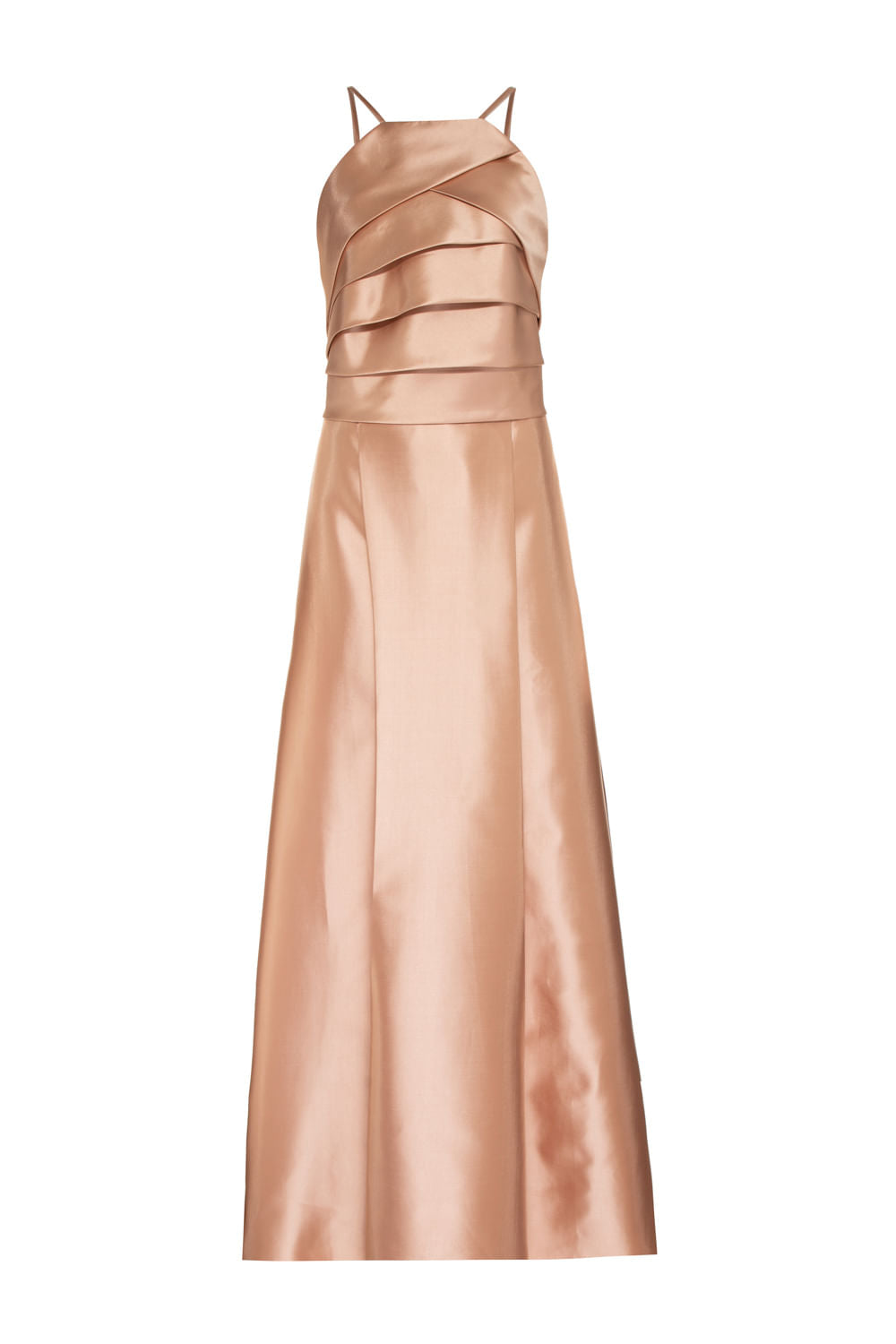 VESTIDO LONGO CAMADAS DOURADO