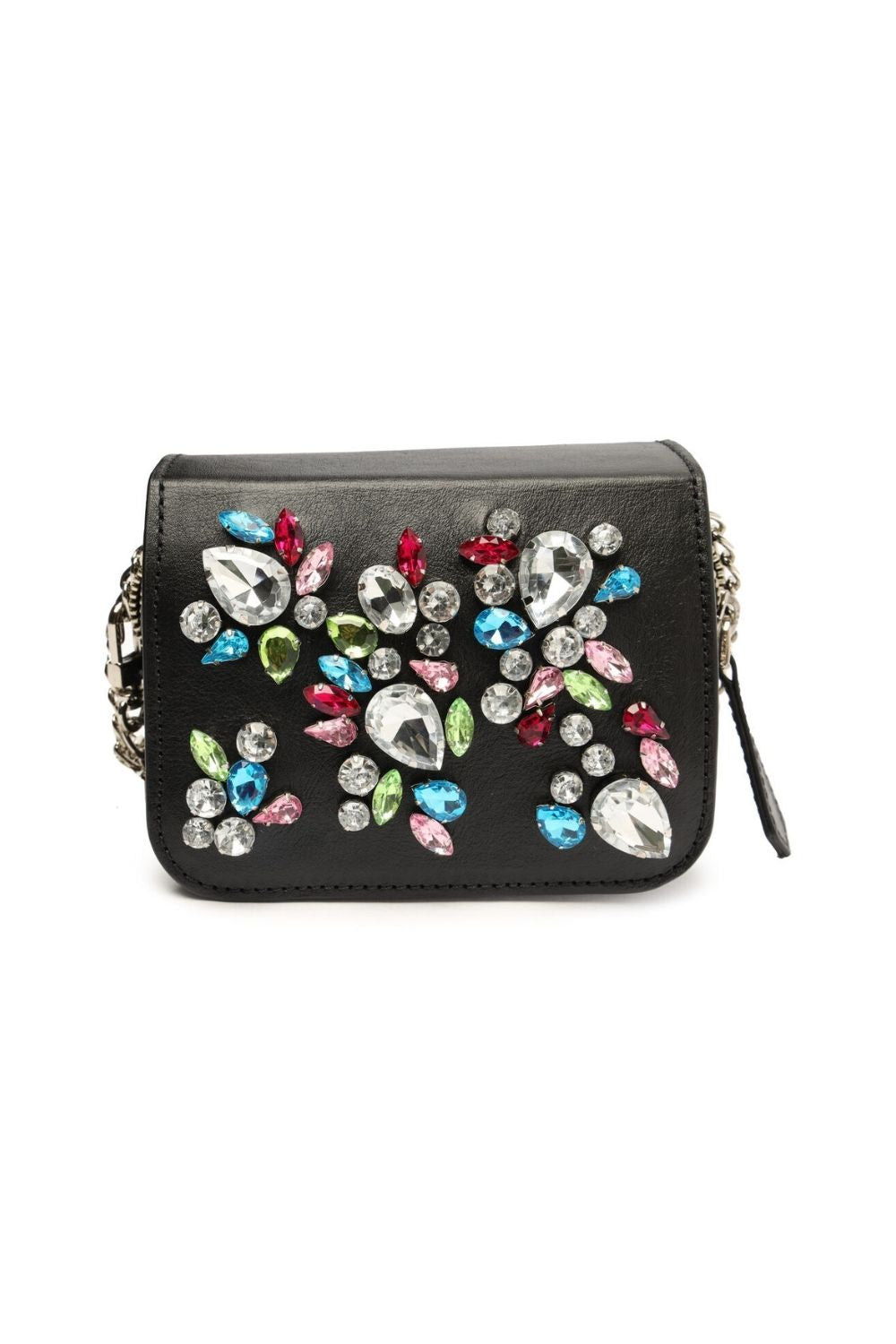 MINI BAG TIRACOLO COURO SAFIRA PRETO
