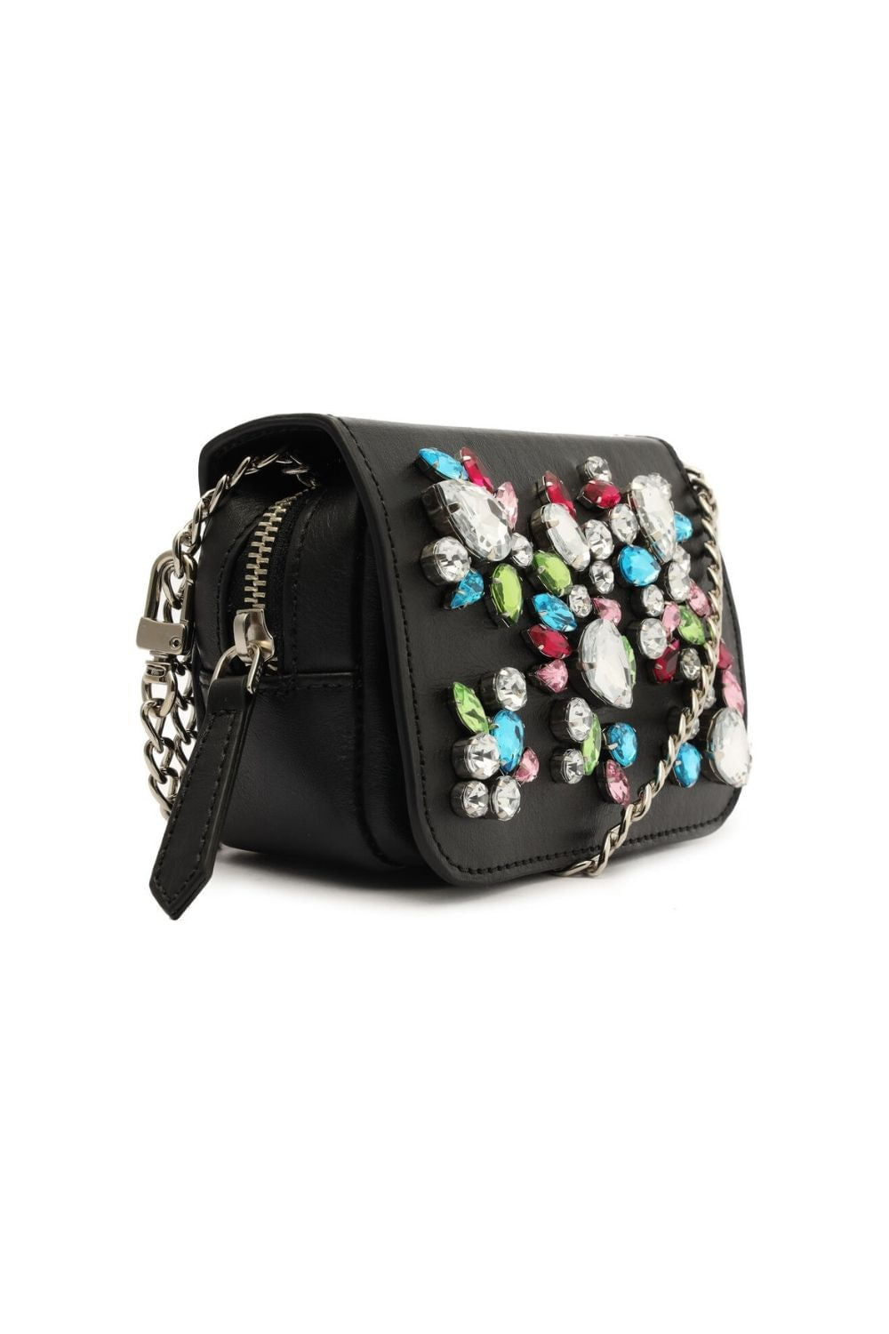 MINI BAG TIRACOLO COURO SAFIRA PRETO