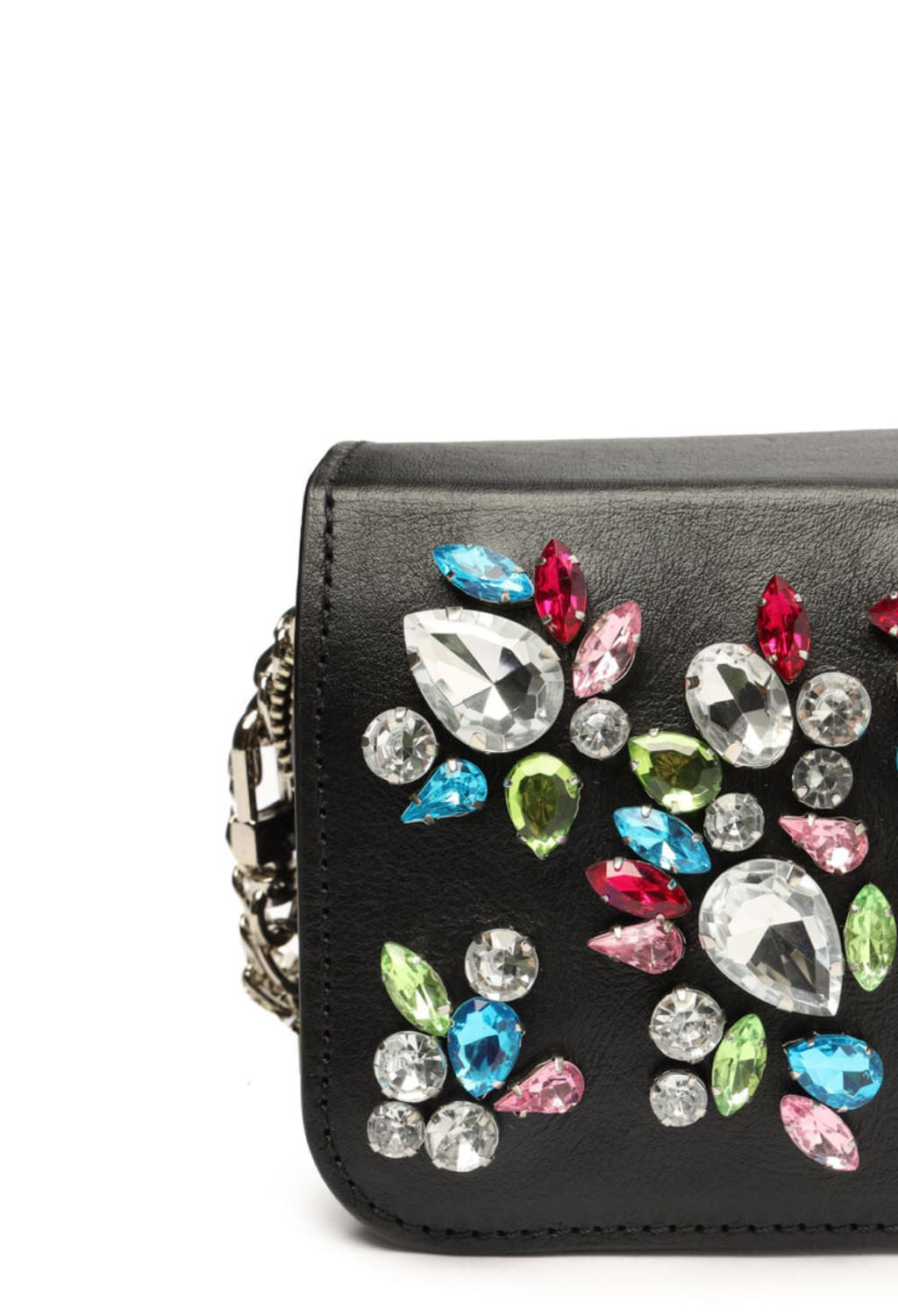 MINI BAG TIRACOLO COURO SAFIRA PRETO