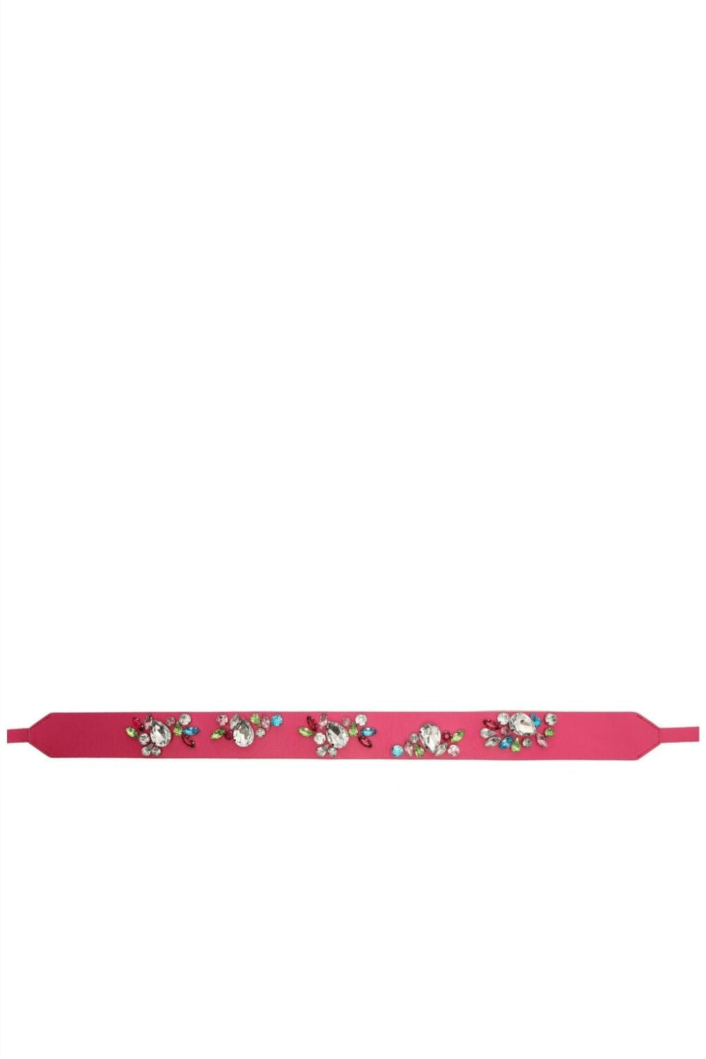 Cinto couro safira largo pink