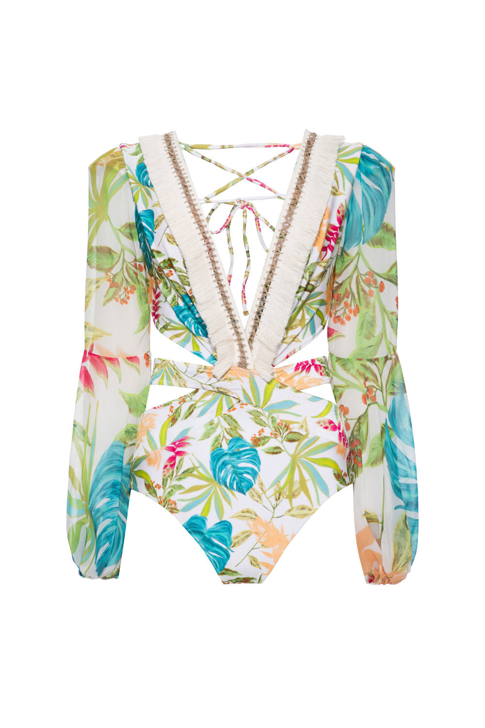BODY RECORTES TROPICÁLIA OFF WHITE