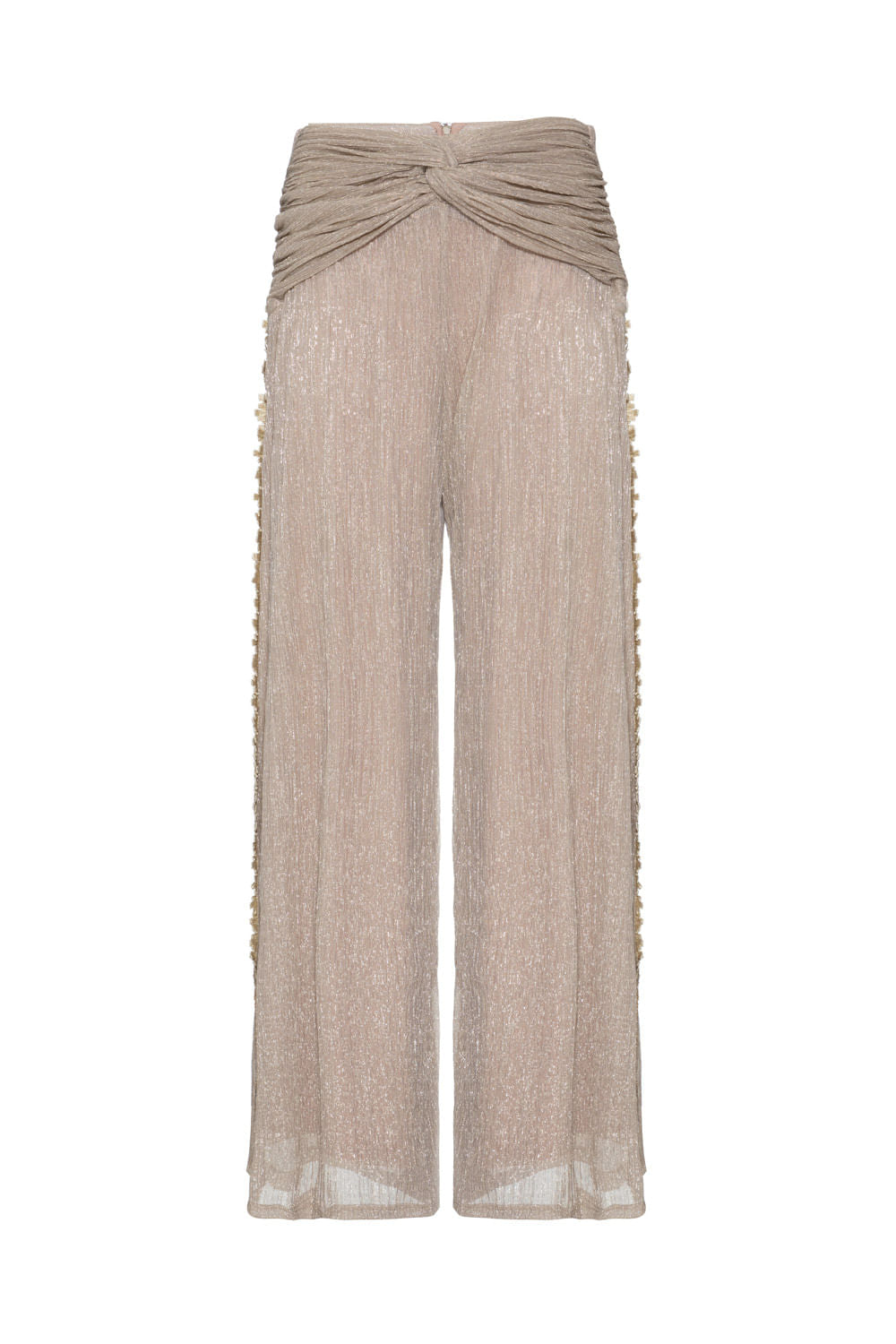 CALÇA AMPLA LUREX HARDY DOURADO