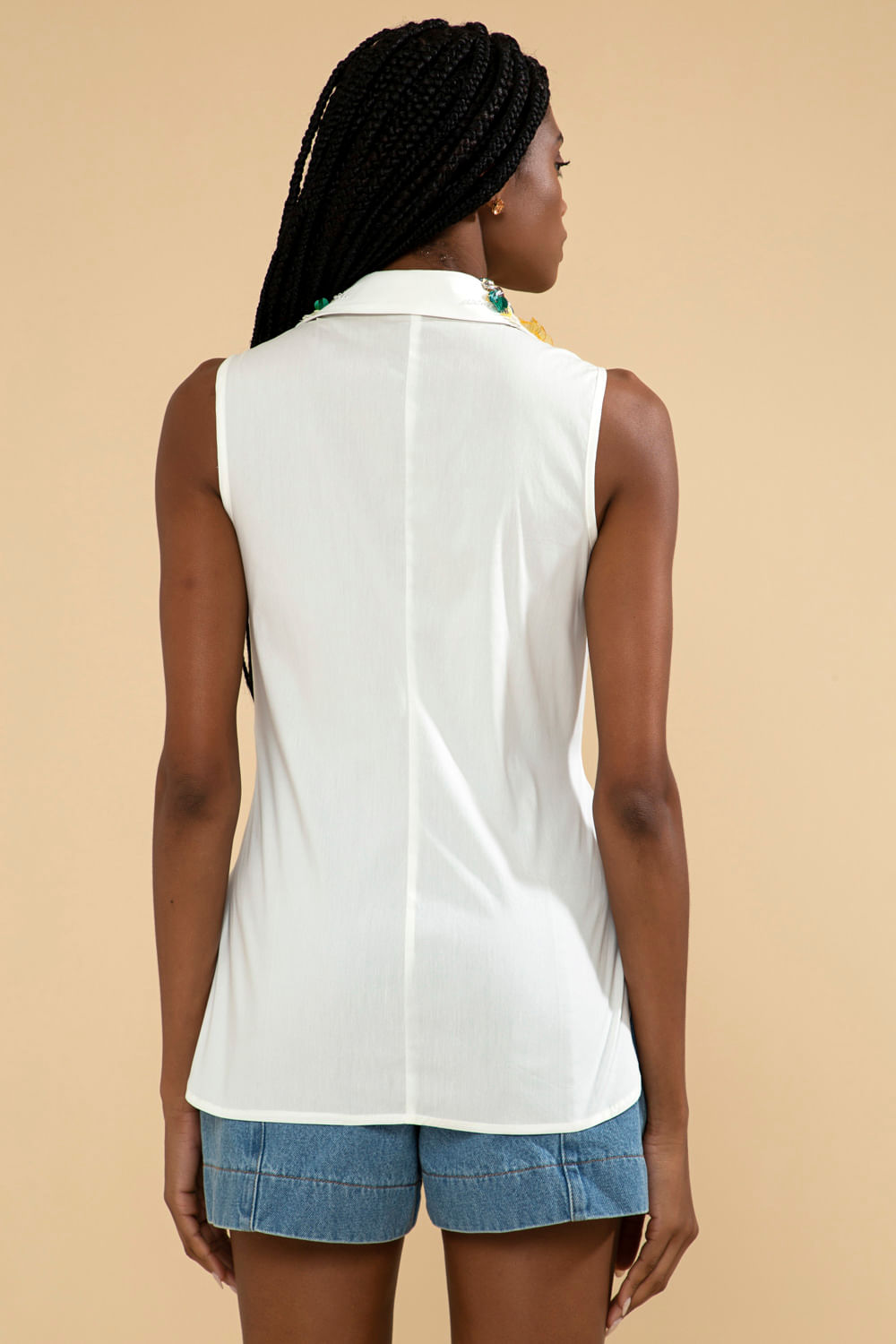 CAMISA AMARRAÇÃO TRICOLINE JANE OFF WHITE
