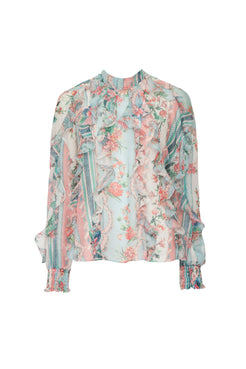 CAMISA BABADOS FLORAL ANNA OFF WHITE