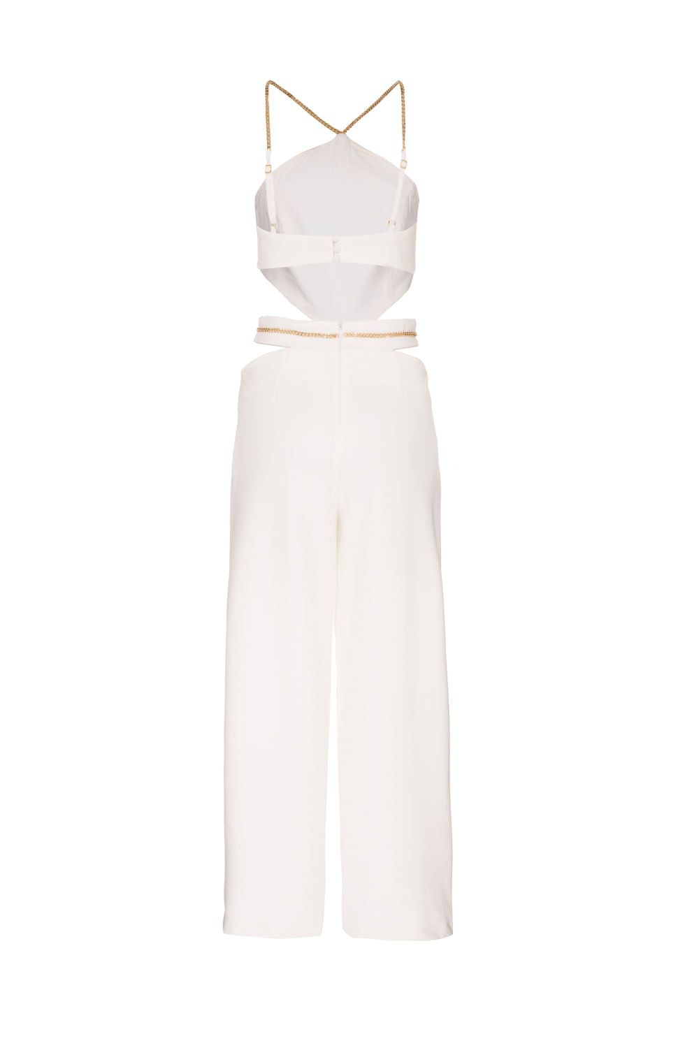 MACACÃO CREPE CHAIN OFF WHITE