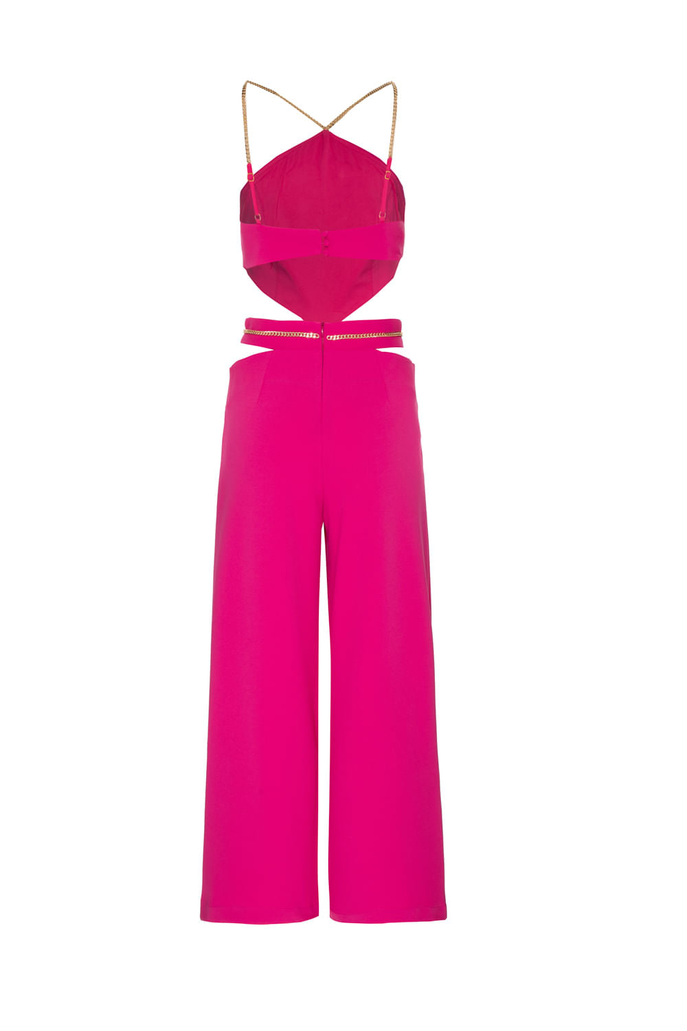 MACACÃO CREPE CHAIN PINK